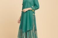 NUIndian Turquoise Cotton Straight Kurta