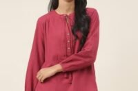 Pink Cotton A-Line Tunic
