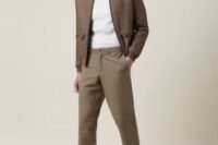 Beige Cotton Pants