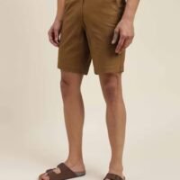 Mustard Cotton Slim Fit Pants