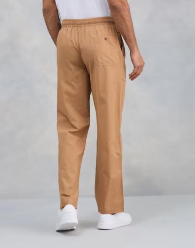 Brown Cotton Drawstring Pants - Image 4