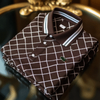 Men's Classic Business Logo Button Short Sleeve Shirt
