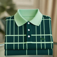 Men's Classic Business Logo Button Short Sleeve Shirt