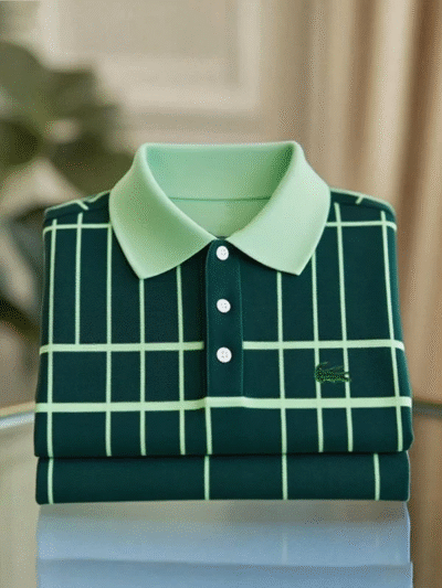 Men's Classic Business Logo Button Short Sleeve Shirt